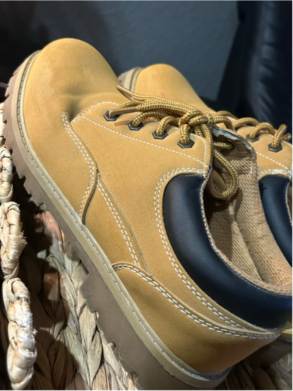 Men's Wrangler Tan and Black Work Boots